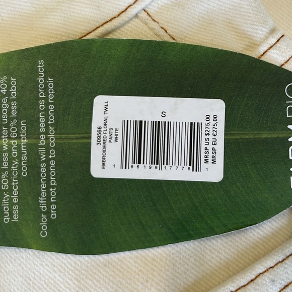 FARM RIO Embroidered Floral Twill Pants Size S NWT - Picture 14 of 14